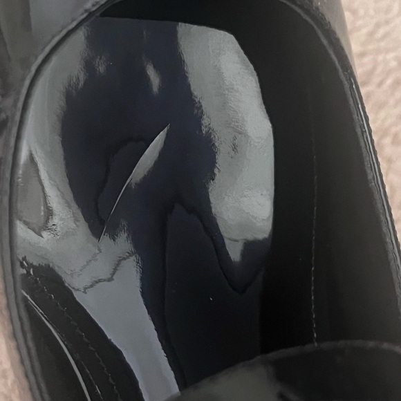 Larroudé Larroude Blair Block Pump In Black Patent Size 7 - Picture 9 of 10